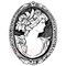 Deep Red Stamps Cameo Brooch Rubber Cling Stamp 1.6 x 2.1 inches